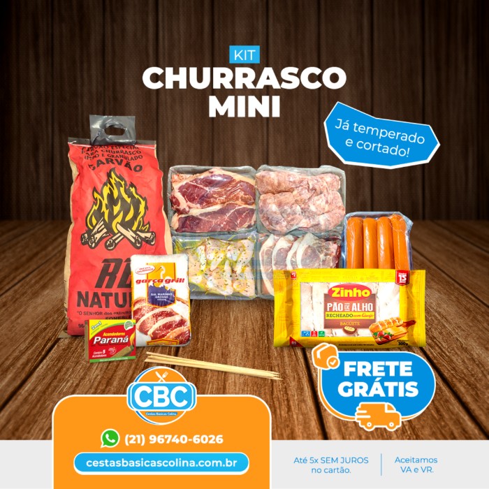 Kit Churrasco Mini (SERVEM 6 PESSOAS)