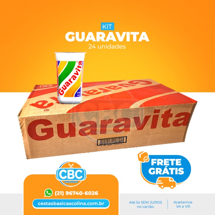Caixa de Guaravita (24 copos de 290ml)
