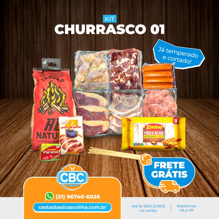 Kit Churrasco 1 (SERVEM 9 PESSOAS)